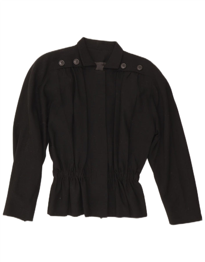 Chaqueta Erreuno Mujer Blazer EU 40 Mediana Lana Negra