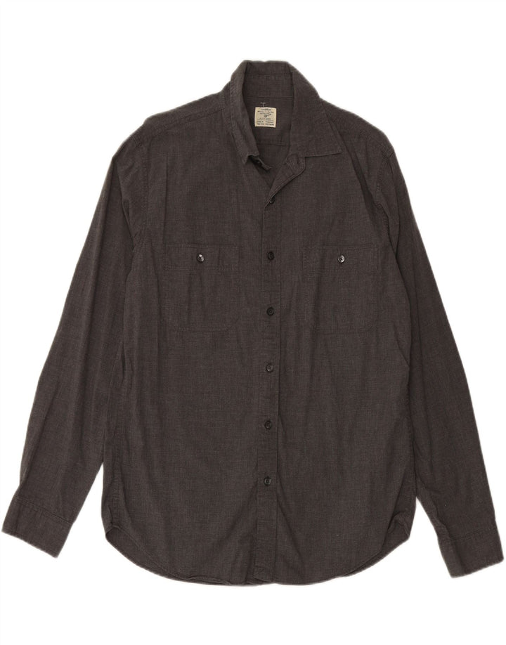 J. CREW Mens Shirt Medium Grey Cotton Vintage J. Crew and Second-Hand J. Crew from Messina Hembry 