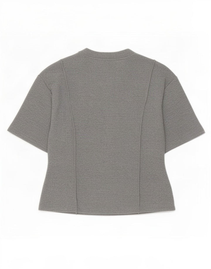 Marks & Spencer Camiseta para Mujer Top UK 46 Grande Gris Poliéster