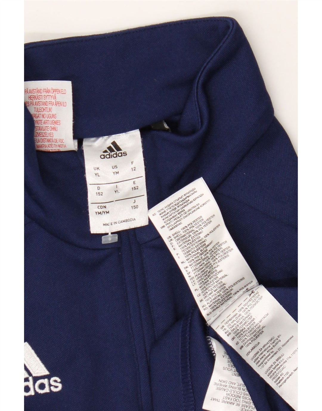 Adidas Chicos Climalite Jersey Chándal Top 11-12 Años Grande Azul Marino