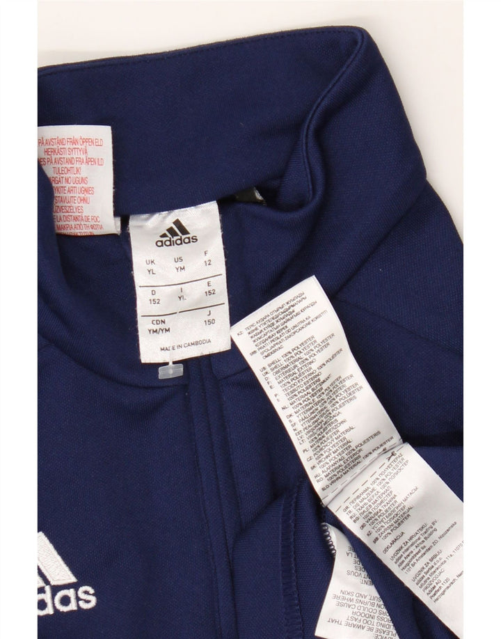 Adidas Chicos Climalite Jersey Chándal Top 11-12 Años Grande Azul Marino
