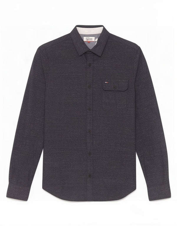 Camisa Tommy Hilfiger para hombre XS Algodón moteado azul marino