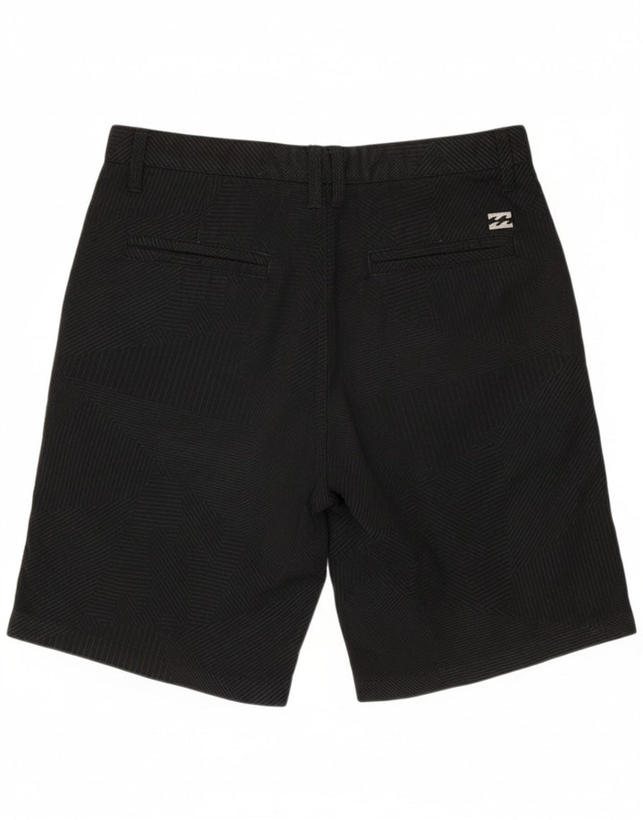 BILLABONG Mens Chino Shorts W32 Medium Black Pinstripe Polyester