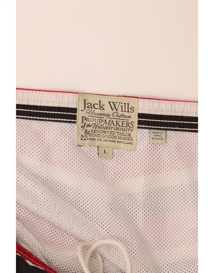 Jack Wills Bañador para hombre, talla grande, rayas rojas