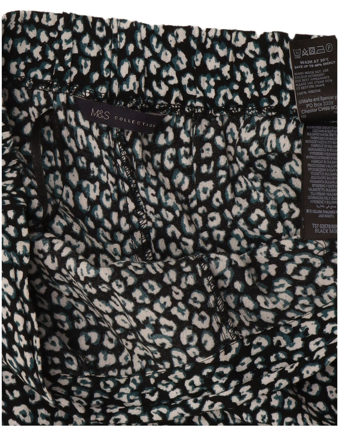 Marks & Spencer Pantalones Harem para Mujer UK 12 Medium W32 L26 Negro