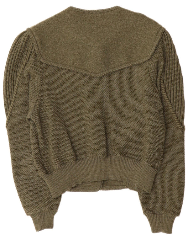 Geiger - Cárdigan para mujer, talla 42, lana verde grande