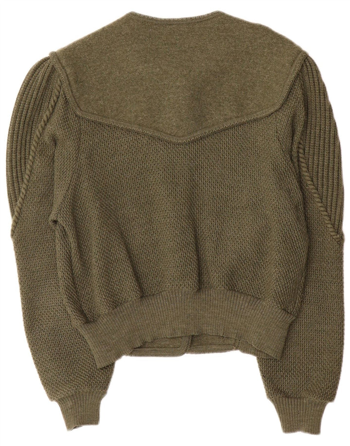 Geiger - Cárdigan para mujer, talla 42, lana verde grande
