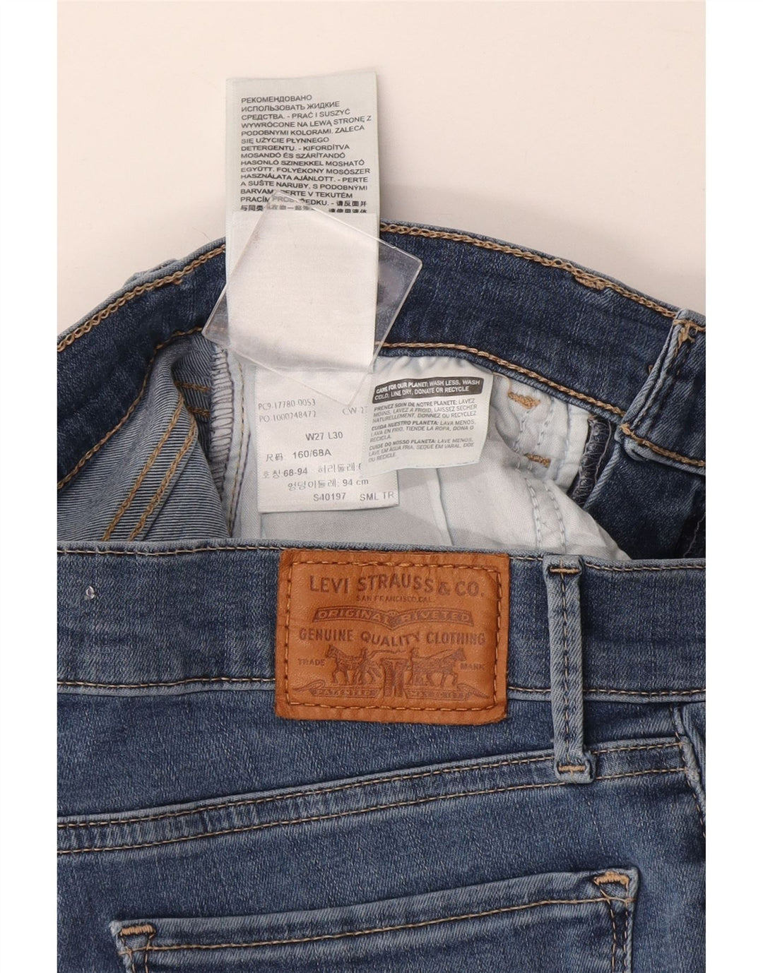 LEVI'S Jeans Super Skinny 710 para Mujer W27 L30 Algodón Azul