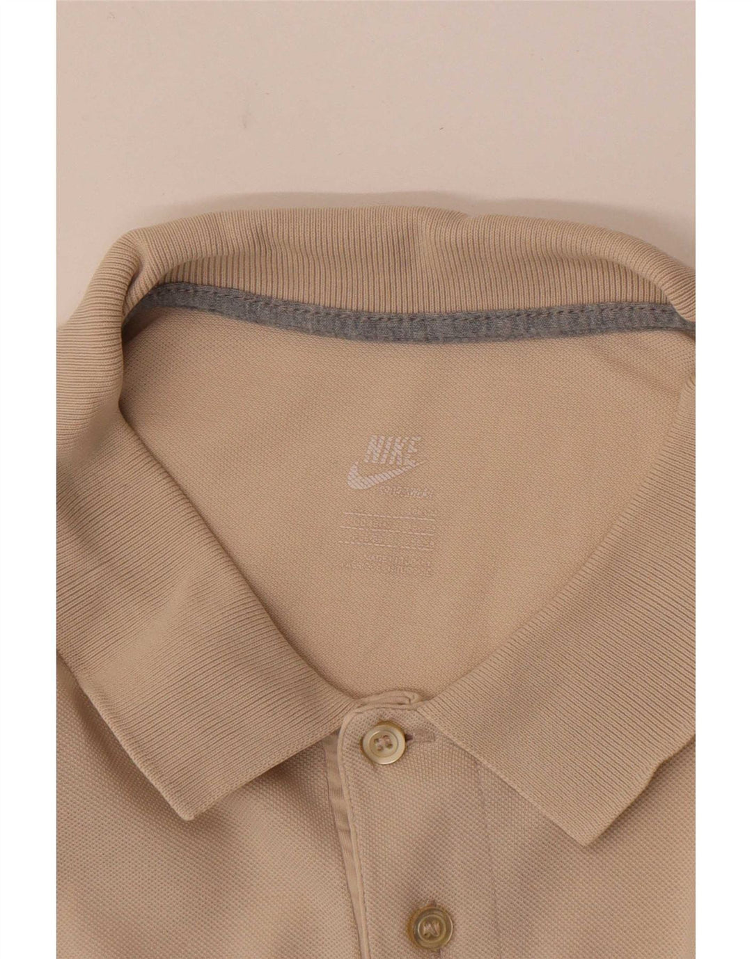 Nike Polo para hombre, talla grande, color beige
