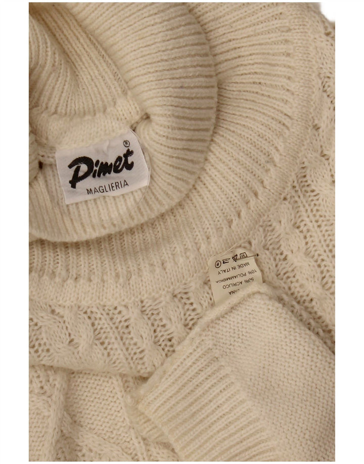 Pimet Jersey De Cuello Vuelto para Hombre XL Lana Blanca