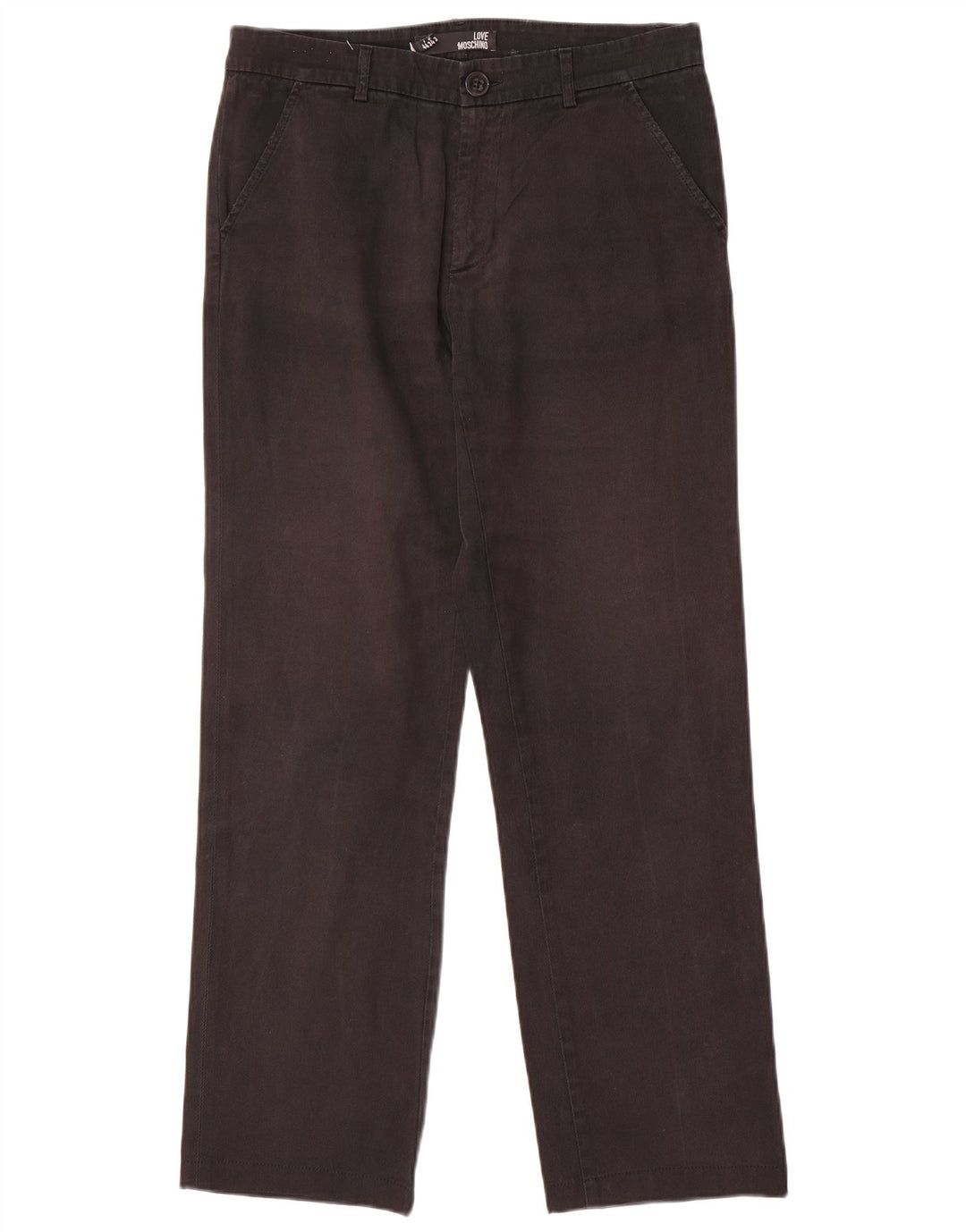 MOSCHINO Pantalón chino recto W34 L29 Negro Algodón