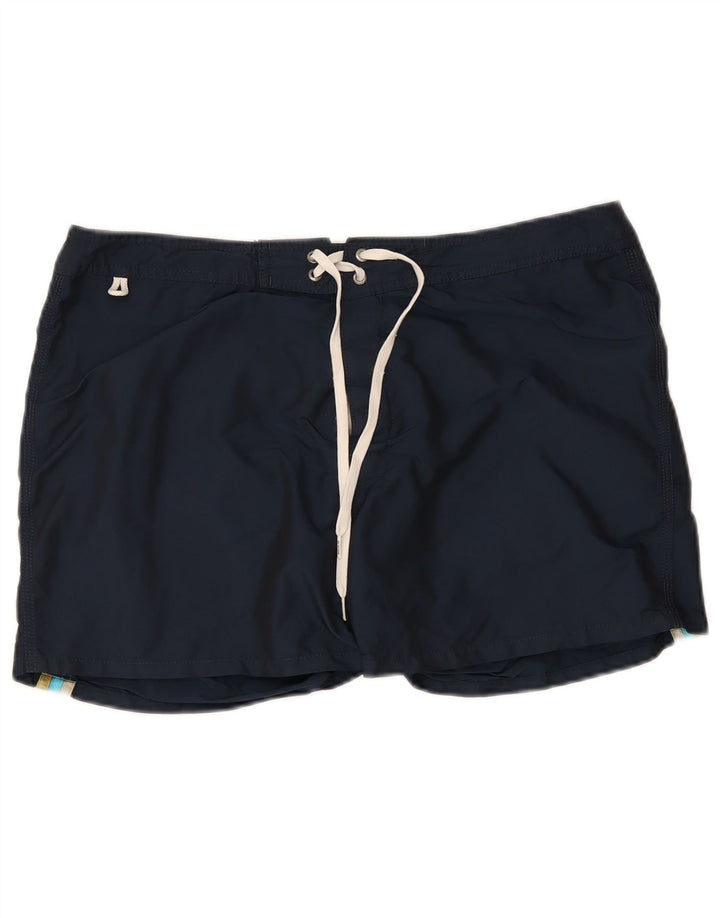 Sundek Bañador para hombre, talla grande, poliéster a rayas azul marino