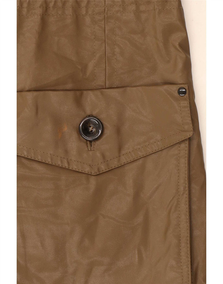 Massimo Dutti Parka con Capucha para Mujer UK 42 Algodón Beige Medio
