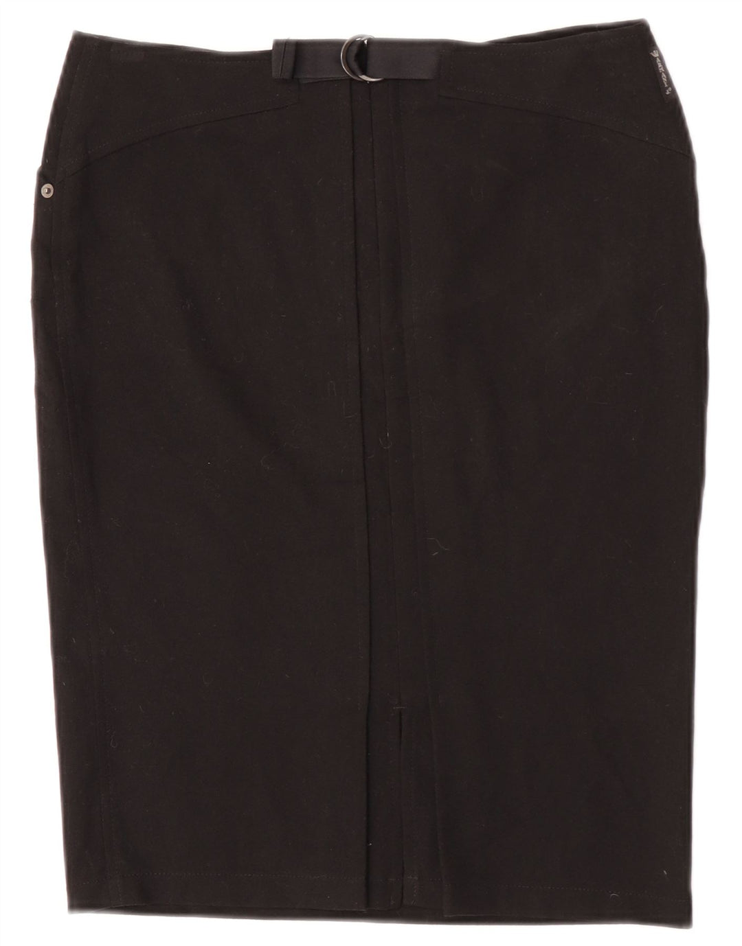 Falda lápiz para mujer Armani UK 12 Medium W30 Poliéster negro