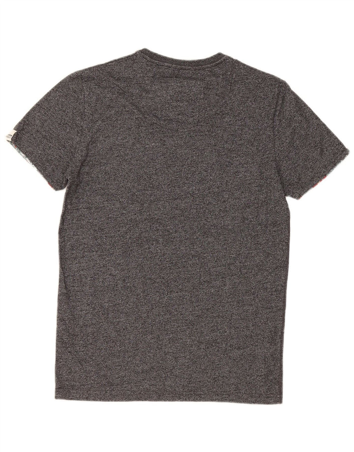 Superdry Camiseta para hombre Top Small de algodón moteado gris