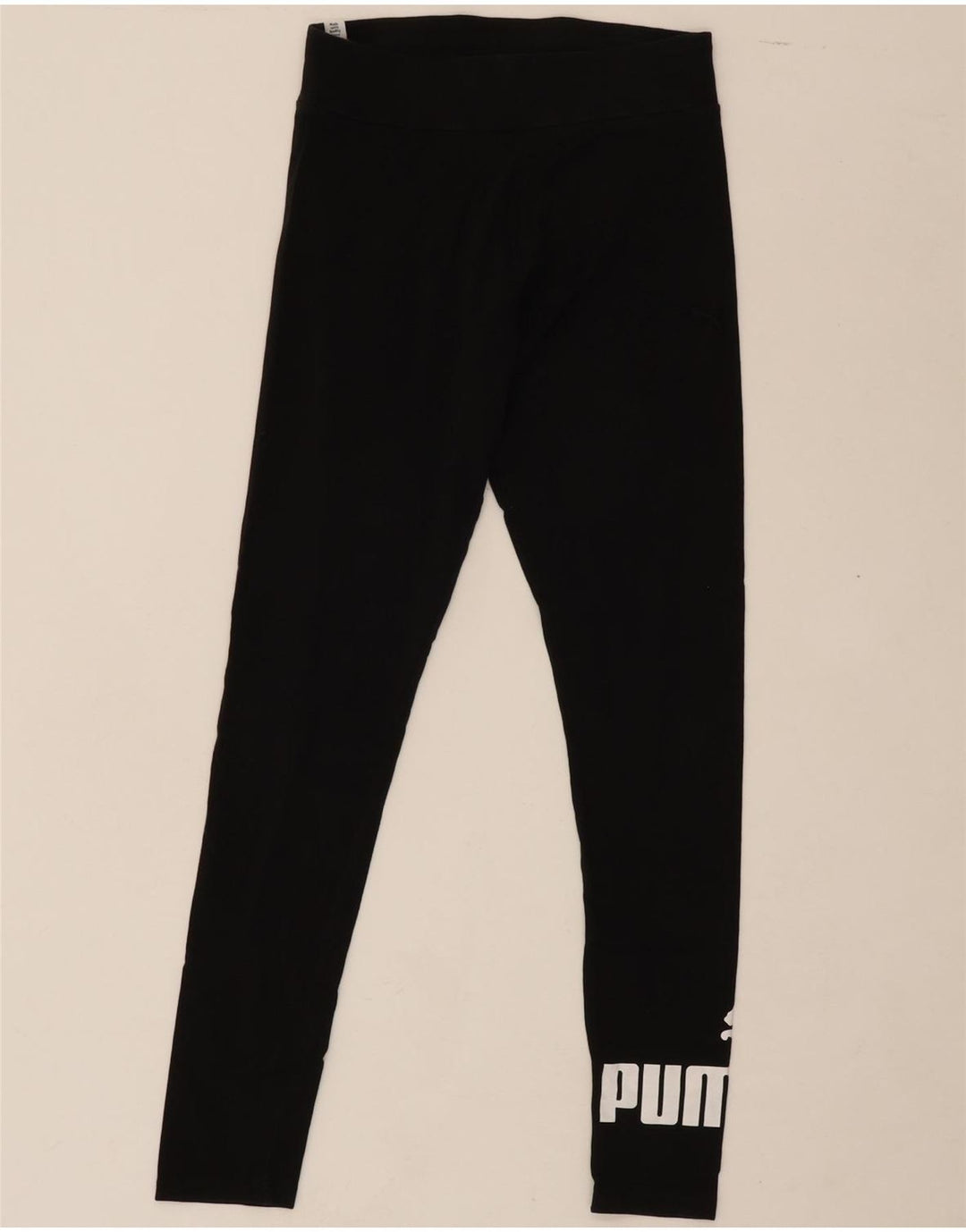 PUMA Womens Graphic Leggings UK 12 Medium Black Vintage Puma and Second-Hand Puma from Messina Hembry 