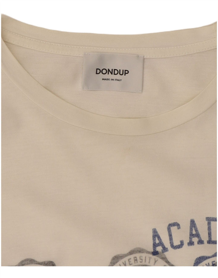 Dondup Hombre Camiseta Gráfica Top Medium White