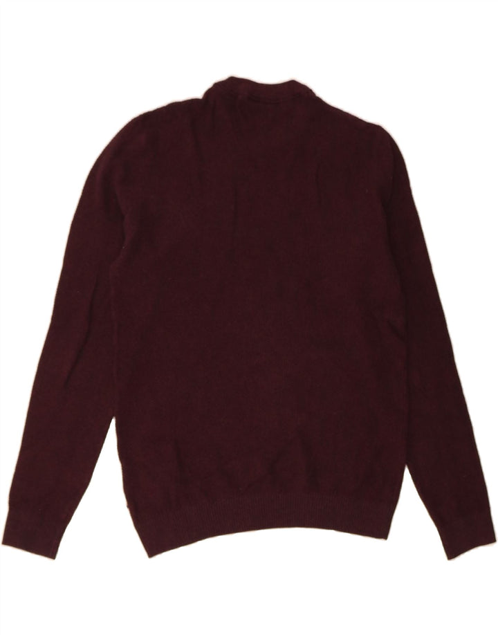 JACK & JONES Mens Crew Neck Jumper Sweater Medium Burgundy Cotton Vintage Jack & Jones and Second-Hand Jack & Jones from Messina Hembry 