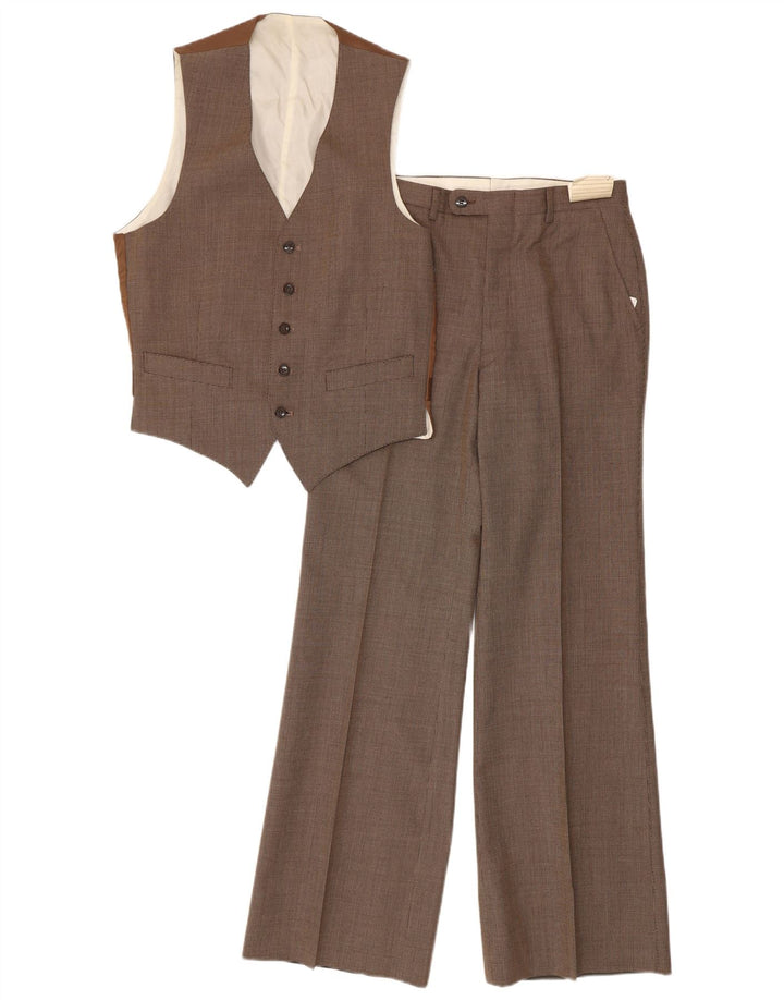 Conjunto vintage para hombre de 2 piezas IT 48 Medio W28 L32 Marrón