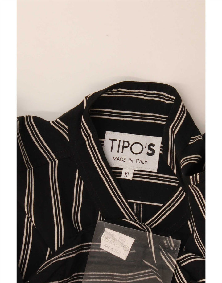 Camisa Hombre Tipo' S XL Viscosa Rayas Negras