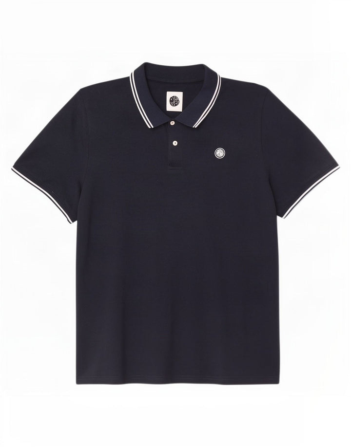 Polo para hombre Pretty Green 2XL Poliéster a rayas azul marino