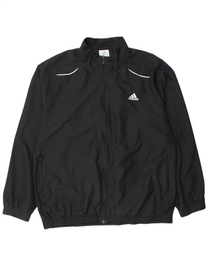 ADIDAS Hombre Chándal Top Chaqueta XL Negro Poliéster