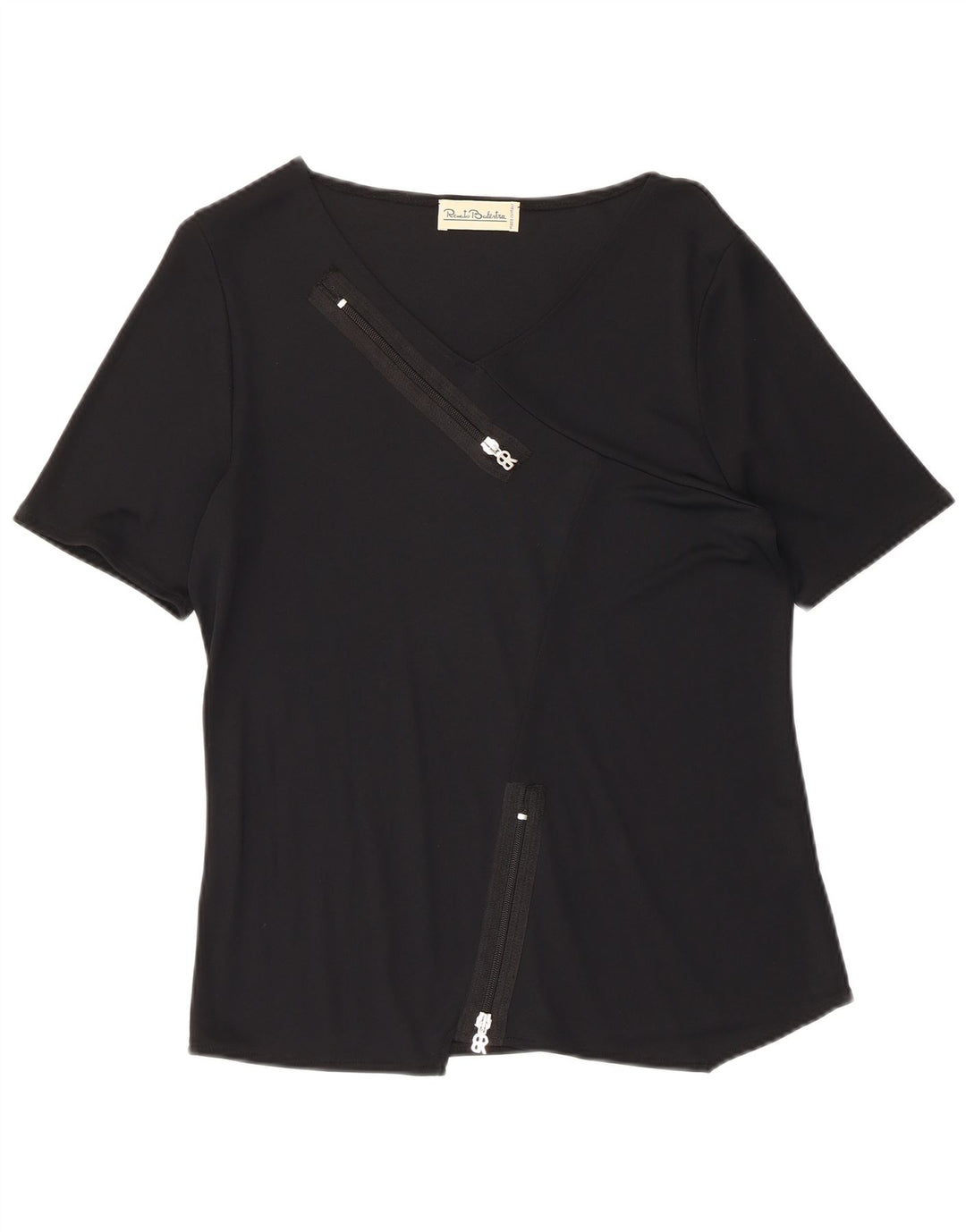 Renato Balestra Camiseta Mujer Top IT 42 Viscosa Negra Mediana