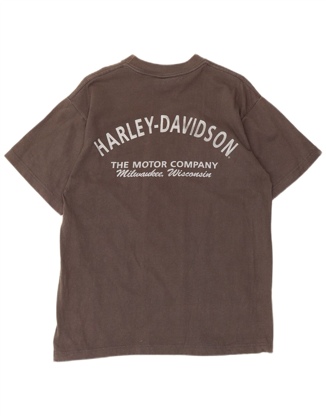 Harley Davidson Camiseta gráfica para hombre Top Algodón gris medio