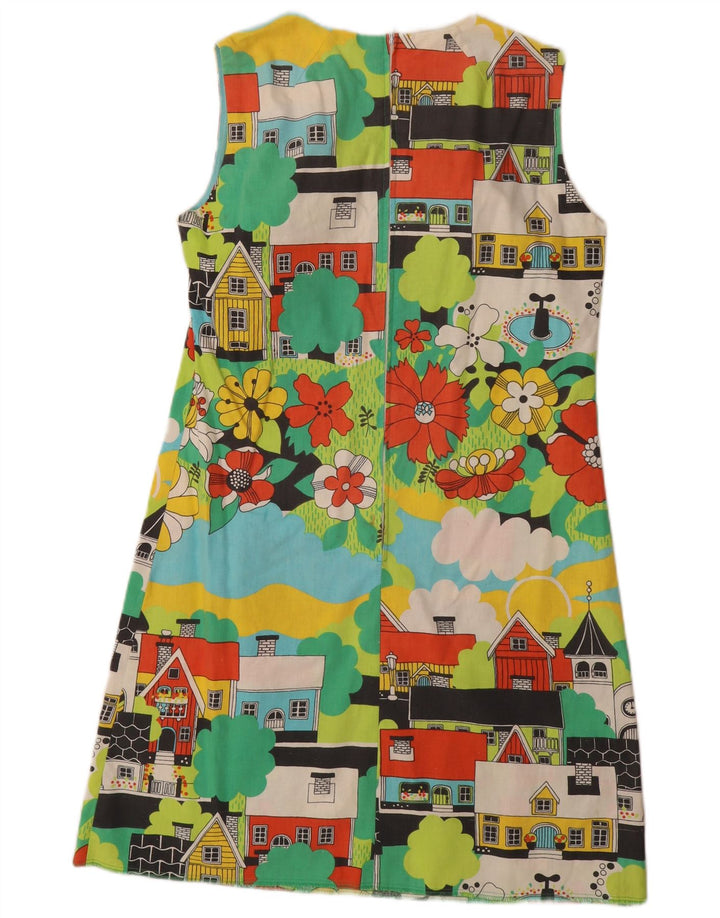VINTAGE Vestido Básico Mujer IT 42 Medio Multicolor Floral Novedad