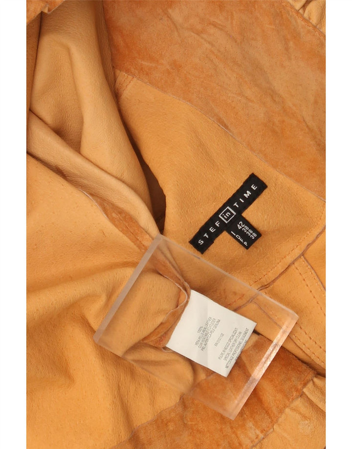 Stef In Time Chaqueta De Ante Mujer IT 42 Cuero Beige Medio