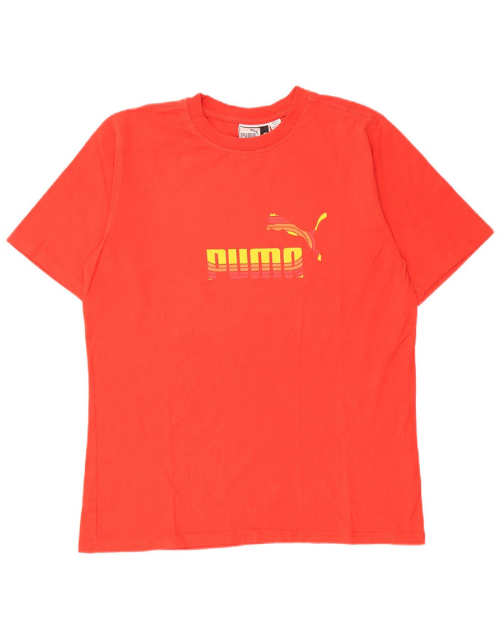Puma - Camiseta gráfica para hombre, parte superior de algodón rojo mediano