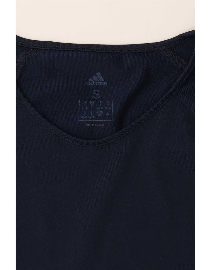 Adidas Camiseta Mujer Top UK 8/10 Small Azul Marino Poliéster