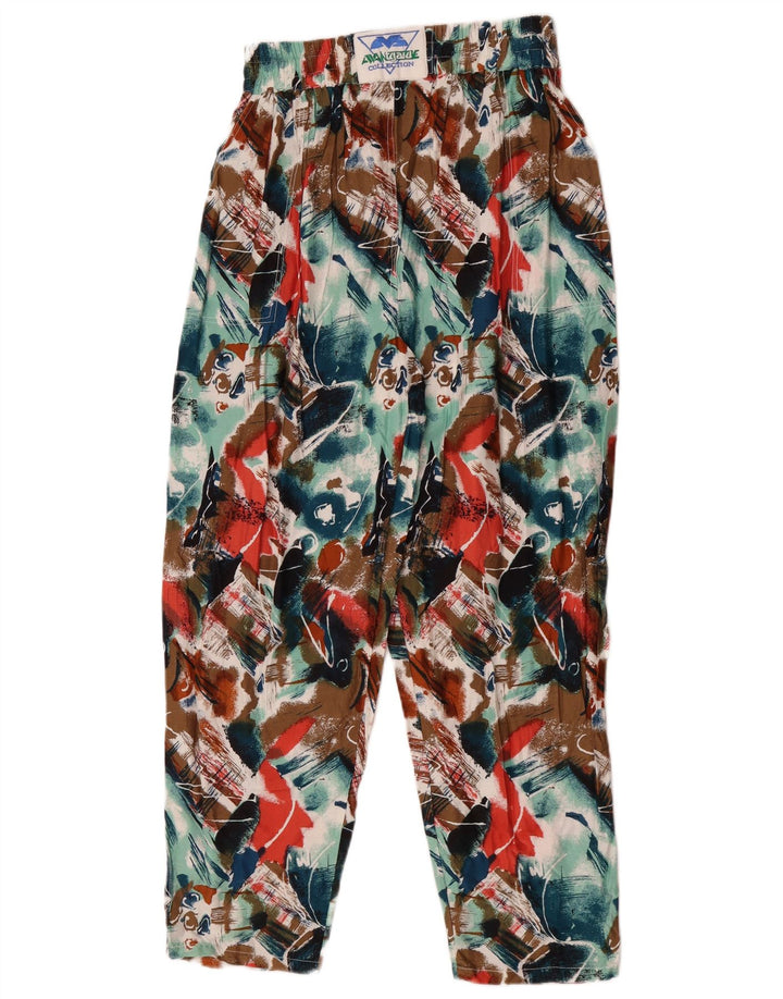 Pantalones casuales con estampado abstracto para mujer Avant Garde W30 L28 Multicolor