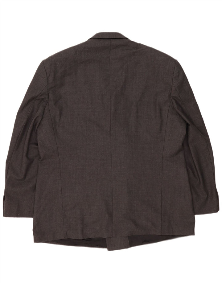 Marks & Spencer Chaqueta tipo blazer con doble botonadura para hombre UK 46 XL Gris Lana virgen