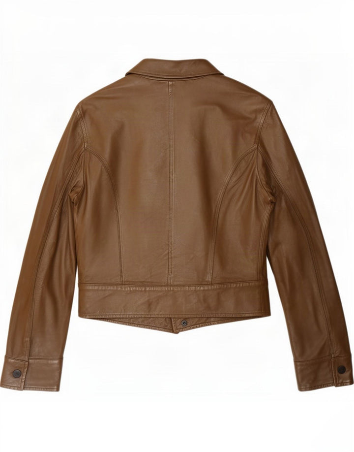MONTANA Chaqueta de cuero para mujer IT 44 Marrón medio