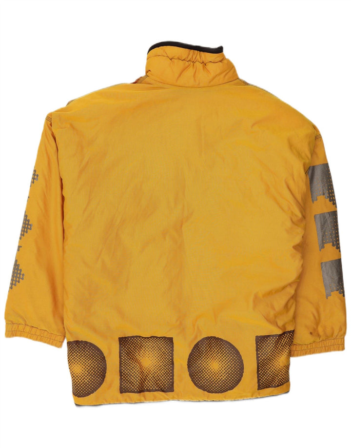 Tokka Tribe Chaqueta cortavientos para hombre UK 38 Medio Amarillo Geométrico
