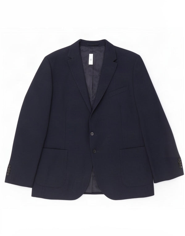 Marks & Spencer Chaqueta tipo blazer de 2 botones para hombre UK 48 4XL Poliamida azul marino