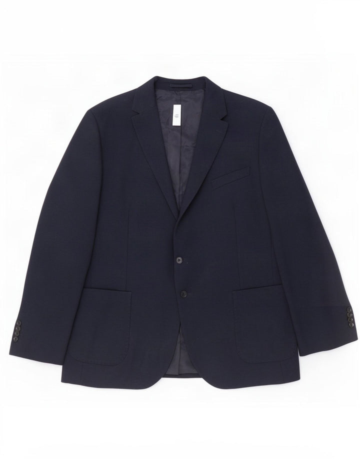 Marks & Spencer Chaqueta tipo blazer de 2 botones para hombre UK 48 4XL Poliamida azul marino