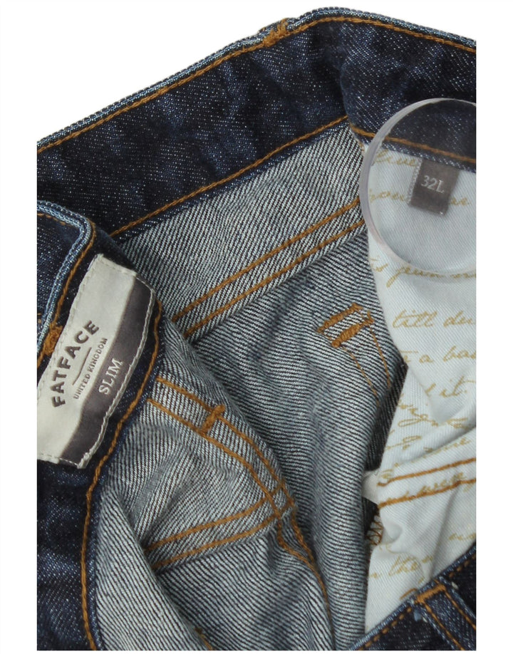 Vaqueros ajustados para hombre Fat Face W32 L34 Azul marino Algodón