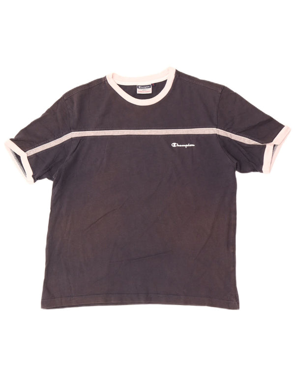 Champion Camiseta para mujer Top UK 46 Large Azul marino Colorblock Algodón