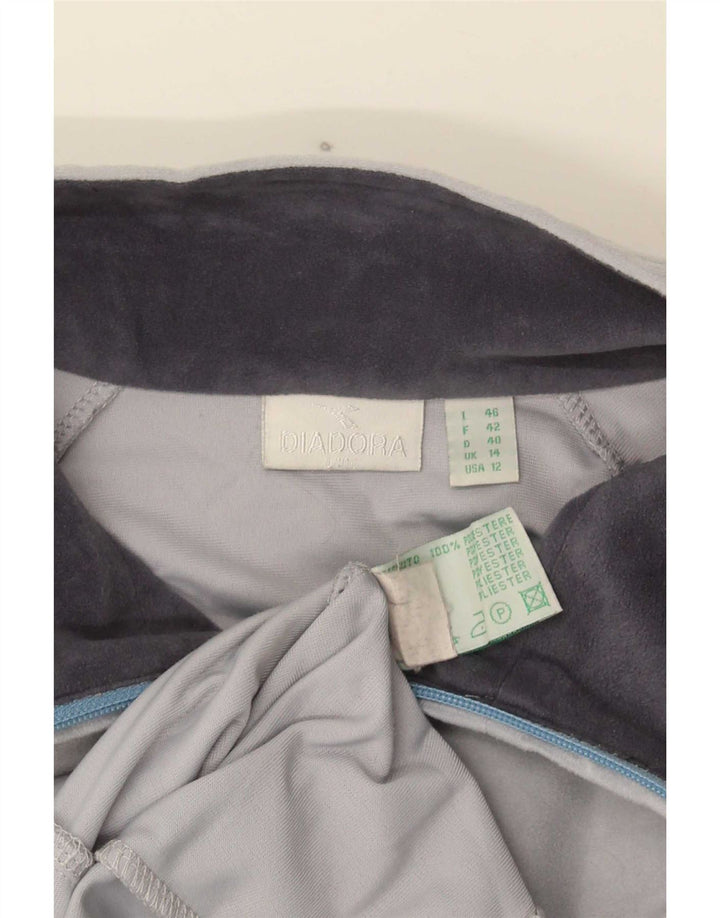 Diadora Chaqueta de chándal para mujer UK 44 Poliéster gris grande