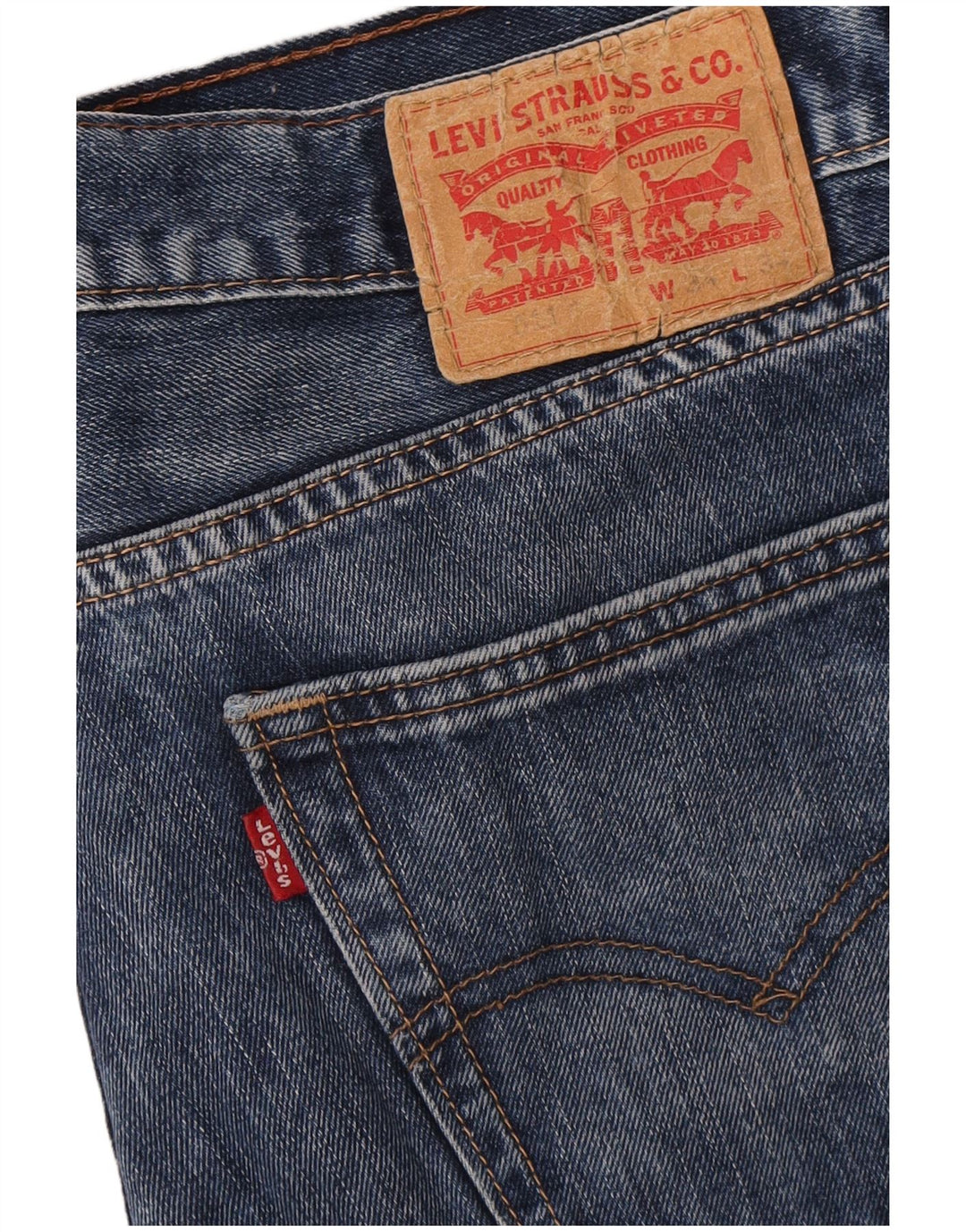 Levi's Hombre 511 Slim Jeans W34 L34 Algodón Azul