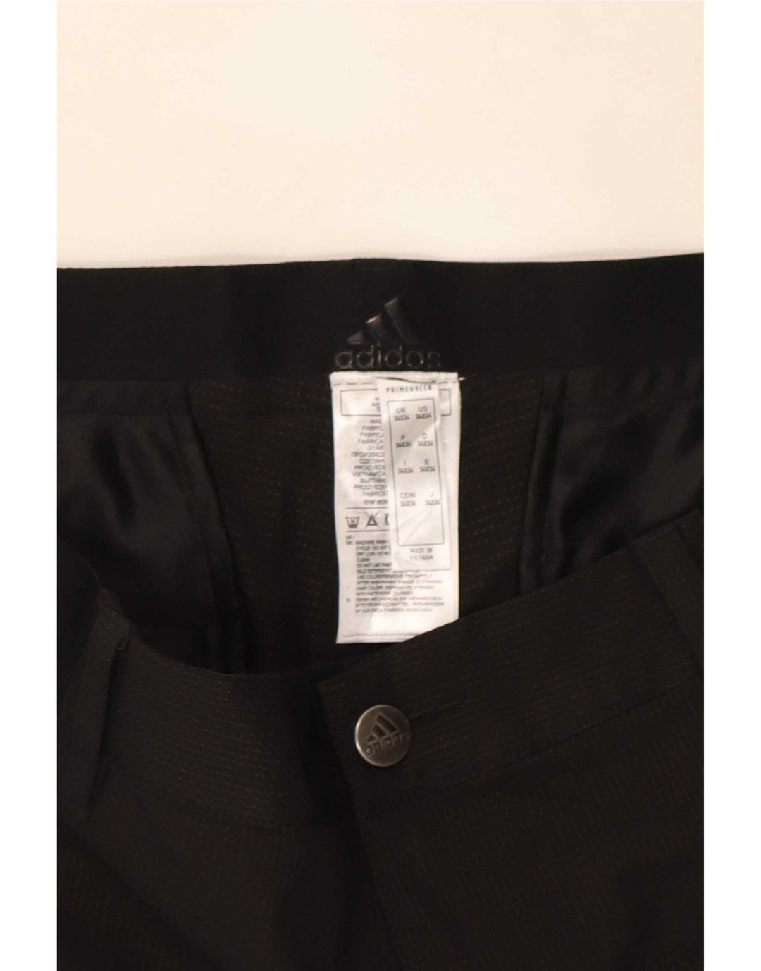 Adidas Pantalones Chinos Slim Para Hombre W34 L29 Poliéster Negro