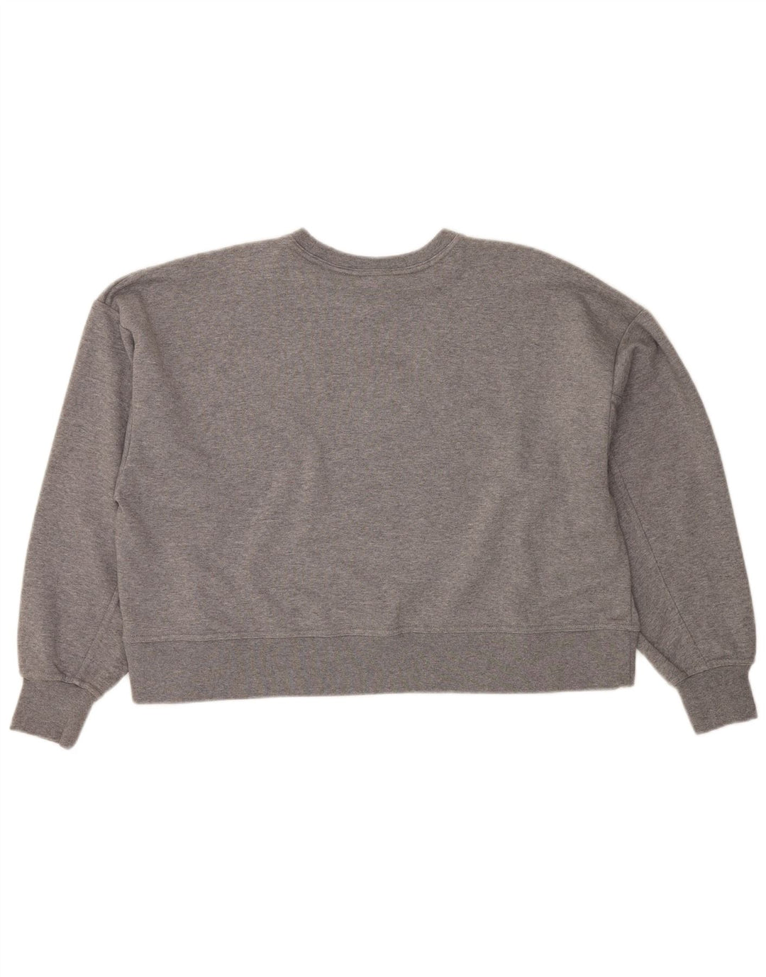 NIKE Sudadera corta con gráfico extragrande para mujer, talla 40, color gris