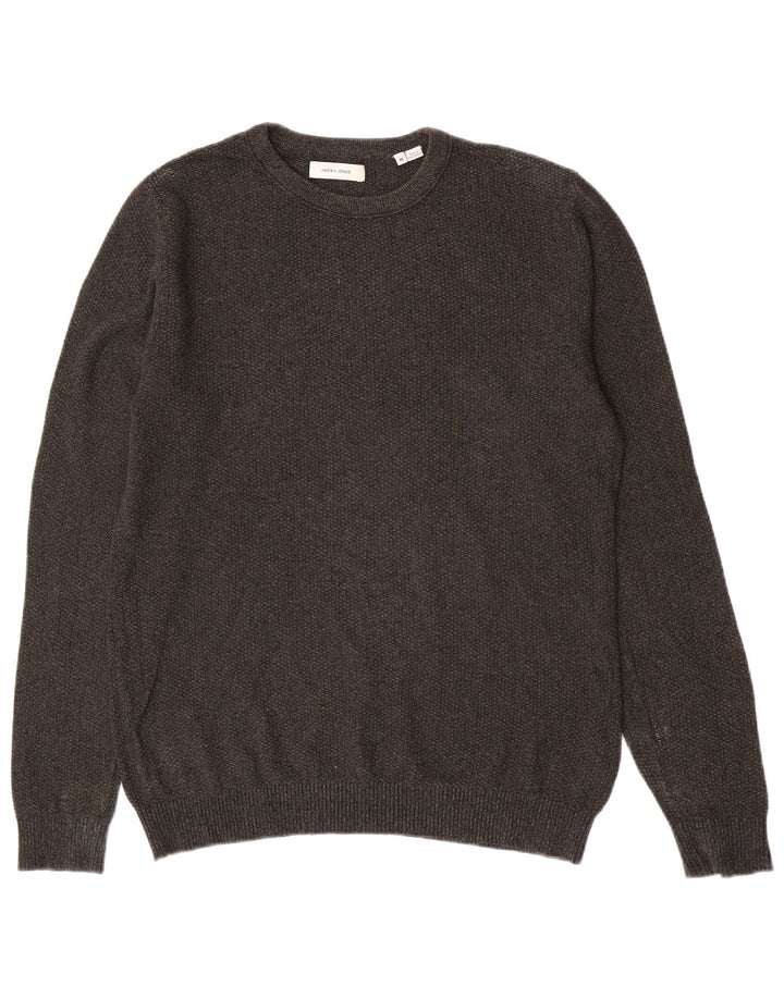 Jack & Jones Hombre Jersey De Cuello Redondo Jersey De Algodón Verde Medio