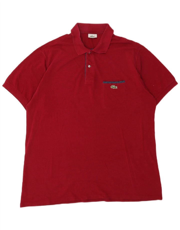 LACOSTE Polo para hombre Talla 6 XL Algodón rojo