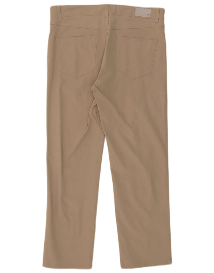 Peter Millar Pantalones casuales rectos para hombre W34 L28 Poliéster beige