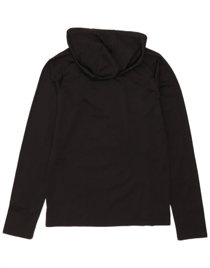 PUMA Top con capucha para hombre, manga larga, poliéster negro pequeño