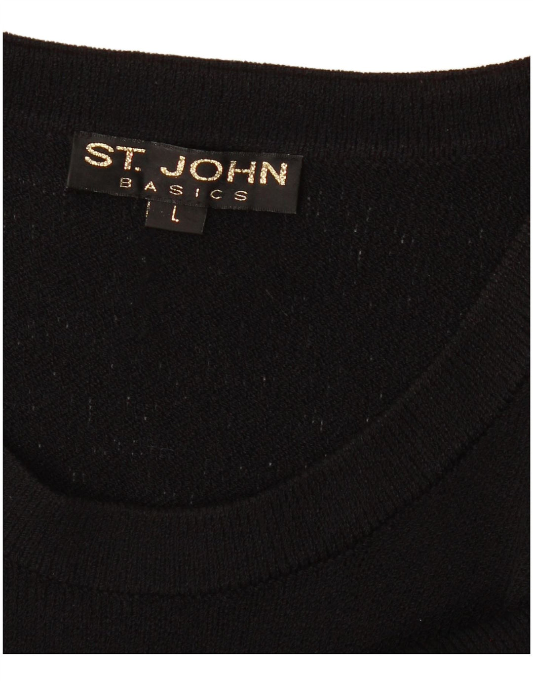 ST.John Suéter básico con cuello barco para mujer, talla 40, color negro