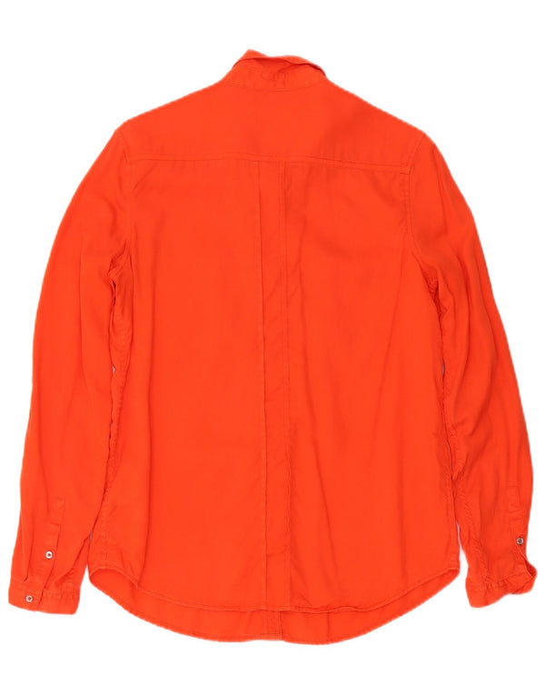 Calvin Klein Jeans Camisa para mujer Reino Unido 44 Lyocell naranja mediano